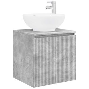 vidaXL Vaidade com Pia Suspensa Cinzento Cimento 49,5 x 44,5 x 65 cm