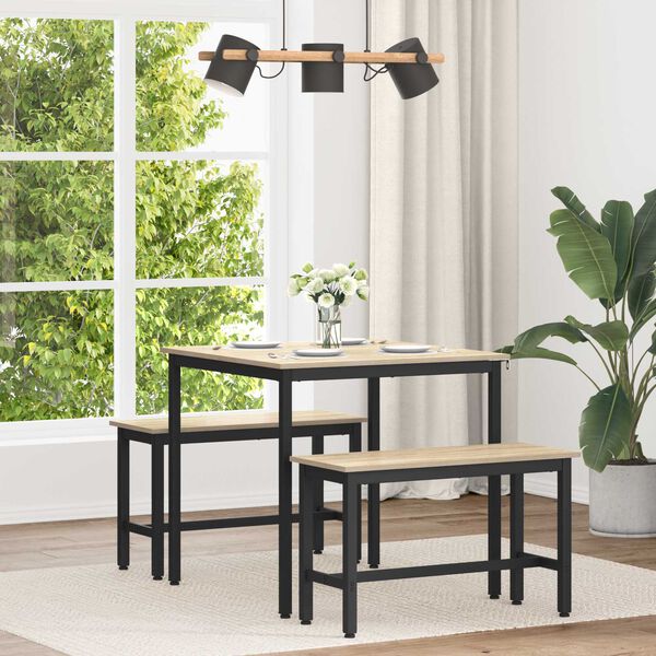 vidaXL Mesas de jantar 80 x 80 x 75 cm METAL