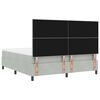 vidaXL Cama Box Spring LED Cinzento-claro 180 x 200 cm tecido