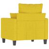 vidaXL Poltrona 60 cm tecido amarelo-claro