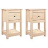 vidaXL Mesas de cabeceira 2 pcs 40x35x61,5 cm madeira de pinho maci&ccedil;a