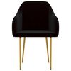 vidaXL Cadeiras de jantar 2 pcs veludo preto