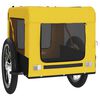vidaXL Reboque bicicleta p/ animais tecido oxford/ferro amarelo/preto