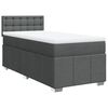 vidaXL Cama com molas/colch&atilde;o 90x190 cm tecido cinza-escuro