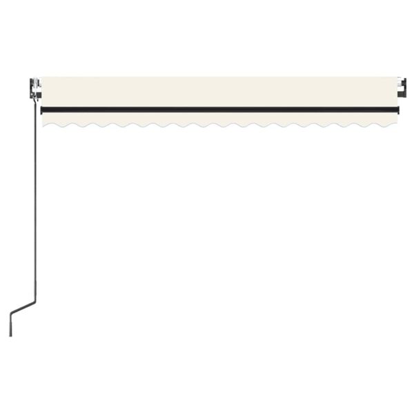 vidaXL Toldo autom&aacute;tico com LED e sensor de vento 450x300 cm creme