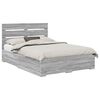 vidaXL Estrutura da Cama com gaveta Cinza Sonoma 140 x 190 cm