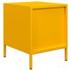 vidaXL Mesa de cabeceira 35x39x43,5 cm a&ccedil;o amarelo mostarda