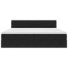 vidaXL Cama com arruma&ccedil;&atilde;o e LED com colch&atilde;o Preto 200 x 200 cm Veludo