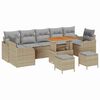 vidaXL Conjunto de Sof&aacute; de Jardim 10 unid. 9-N&uacute;mero de lugares
