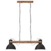 vidaXL Candeeiro suspenso industrial 25 W 109 cm E27 preto
