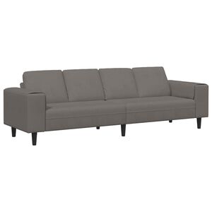vidaXL Sof&aacute; Cinzento-claro 250 x 77 x 76 cm Tecido de Veludo Cotele