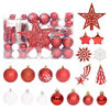vidaXL 108 pcs conjunto de enfeites de Natal vermelho e branco