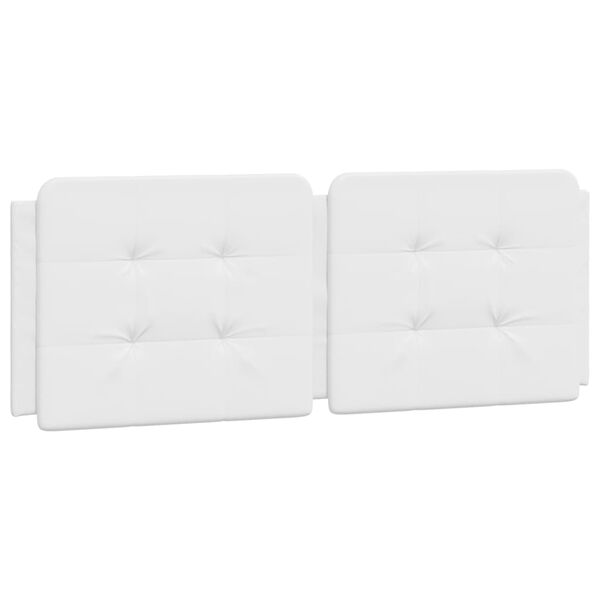 vidaXL Almofad&atilde;o de cabeceira Zadar 120 cm couro artificial branco