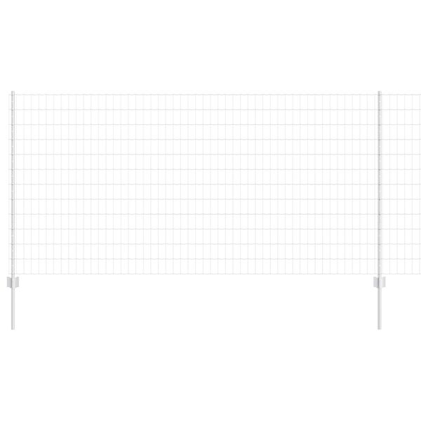 vidaXL Cerca com Poste Prateado 1,2 x 10 m A&ccedil;o