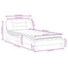 vidaXL Cama com colch&atilde;o Hvar 100x200 cm tecido cor creme
