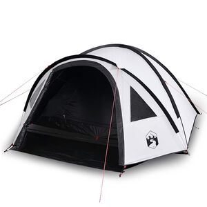 vidaXL Tenda de campismo c&uacute;pula p/ 4 pessoas opaca imperme&aacute;vel branco