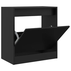 vidaXL Sapateira 60x34x63,5 cm derivados de madeira preto