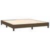 vidaXL Cama box spring c/ colch&atilde;o/LED 160x200cm tecido castanho-escuro