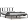 vidaXL Estrutura de cama king 150x200 cm pinho maci&ccedil;o cinzento