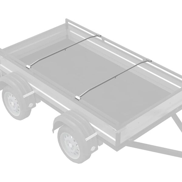 vidaXL adequado para Suporte de Lona Plano 2 pcs Prateado 100-145 cm