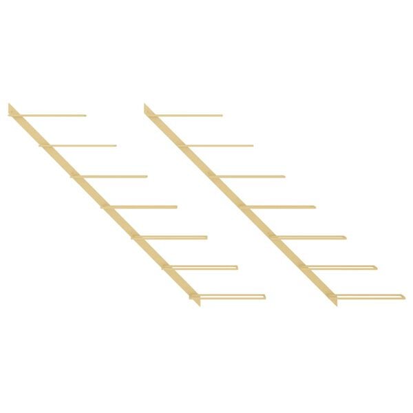 vidaXL Garrafeira de parede para 7 garrafas metal dourado