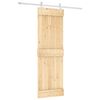 vidaXL Porta Deslizante Natural e Branco 70 x 210 cm