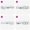 vidaXL Conjunto de Sof&aacute;s para Exterior 11 pcs Natural e Preto