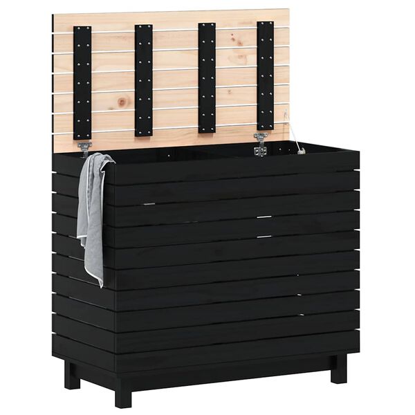 vidaXL Cesto de roupa suja 88,5x44x76 cm madeira de pinho maciça