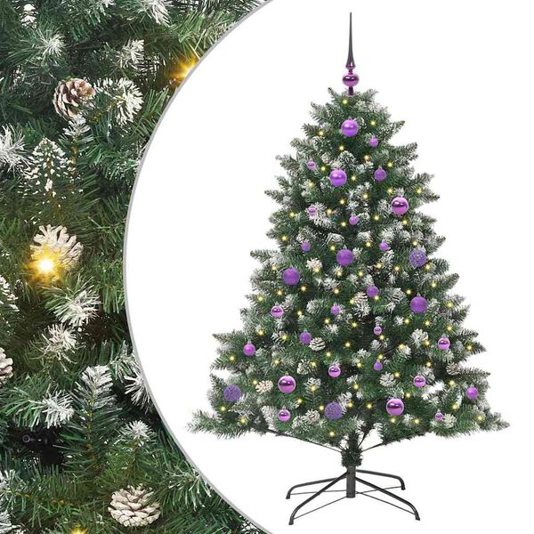 vidaXL &Aacute;rvore de Natal Artificial Verde 150 cm PVC, Pl&aacute;stico e A&ccedil;o