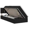 vidaXL Cama com arruma&ccedil;&atilde;o e colch&atilde;o Preto 90 x 190 cm Veludo