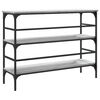 vidaXL Mesa consola 100x32x75 cm derivados de madeira cinzento sonoma