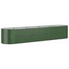 vidaXL Canteiro elevado jardim 368x80x68 cm a&ccedil;o galvanizado verde