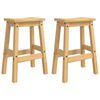 VidaXL Banco de bar 2 pcs Cera de Mel 44 x 30 x 63 cm Pinho Maci&ccedil;o