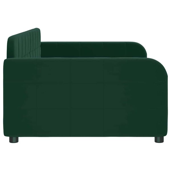 vidaXL Sof&aacute;-cama 90x200 cm veludo verde-escuro