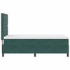 vidaXL Cama Box com colch&atilde;o Verde Escuro 100 x 200 cm tecido
