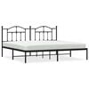 vidaXL Estrutura de cama com cabeceira 200x200 cm metal preto