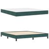 vidaXL Cama Box com colch&atilde;o Verde Escuro 180 x 220 cm tecido