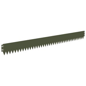 vidaXL Acabamento para Gramado 50 pcs 103 x 10 cm A&ccedil;o Verde-Azeitona