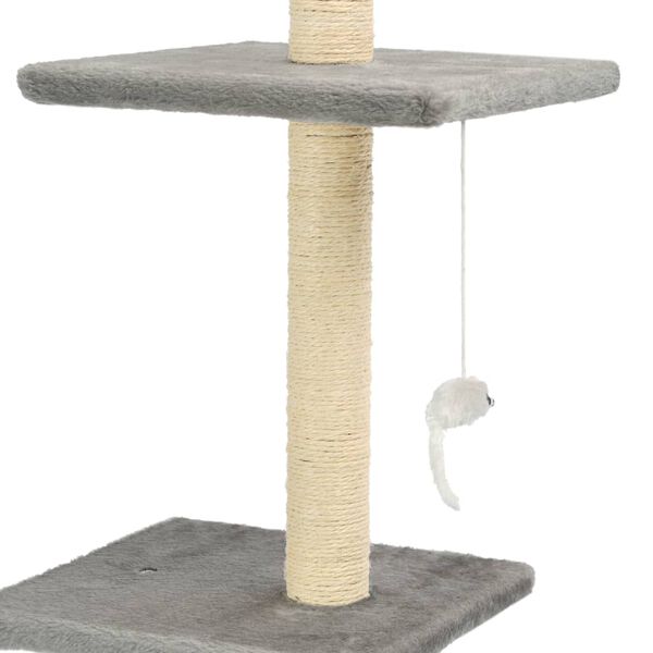 vidaXL &Aacute;rvore p/ gatos c/ postes arranhadores sisal 260 cm cinzento