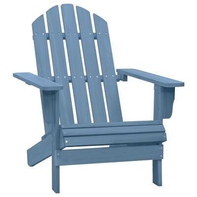 vidaXL Cadeira Adirondack para jardim abeto maciço azul
