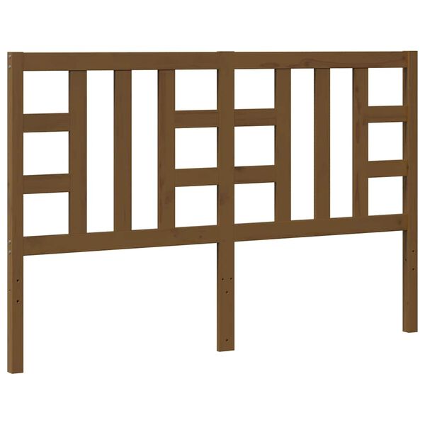 vidaXL Cabeceira de cama 166x4x100 cm pinho maciço castanho mel