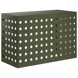 vidaXL Capa de Ar Condicionado Verde-Azeitona 90 x 40 x 60 cm A&ccedil;o