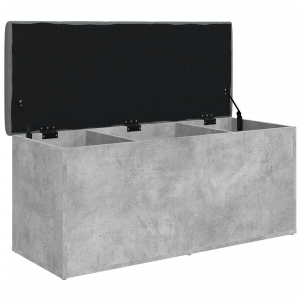 vidaXL Banco de arruma&ccedil;&atilde;o 102x42x45 cm derivados madeira cinza cimento