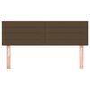vidaXL Cabeceiras castanho-escuro 144x5x78/88 cm tecido