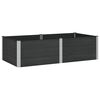 vidaXL Canteiro de jardim elevado Preto 200 x 100 x 54 cm alu.