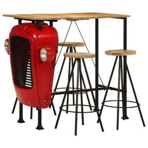 vidaXL 5 pcs conjunto de bar madeira de mangueira maci&ccedil;a