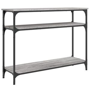 vidaXL Mesa consola 100x29x75 cm derivados de madeira cinzento sonoma
