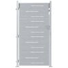 vidaXL Port&atilde;o de Jardim Prateado 85 x 196 cm A&ccedil;o inoxid&aacute;vel