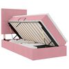 vidaXL Cama com arruma&ccedil;&atilde;o e colch&atilde;o Rosa 90 x 200 cm Veludo