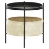 vidaXL Mesa de apoio com cesto 40x40x45,5 cm cor creme